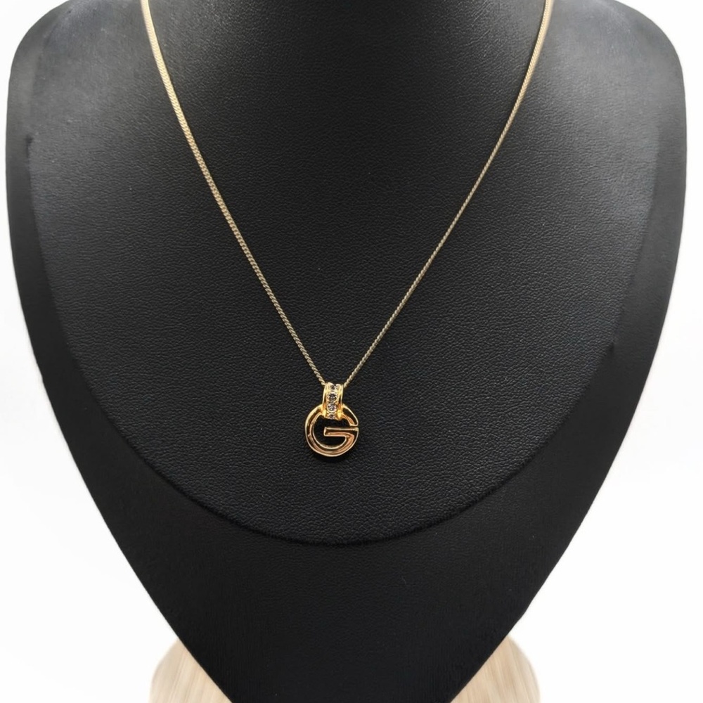 Vintage Givenchy crystal G necklace